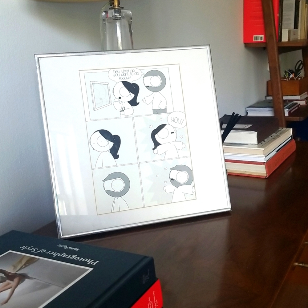 Official Cortana art print picture piece framed in silver
